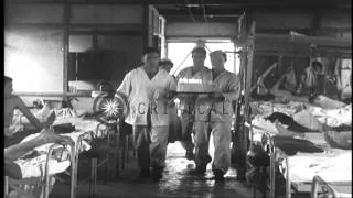 Treatment of wounded men of US 5307th Composite Unit (nicknamed Merrill's Maraude...HD Stock Footage