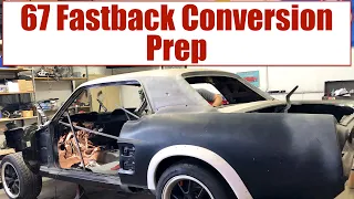 67 Mustang Coupe to  Fastback Conversion Prep