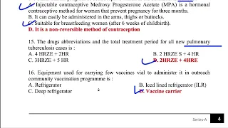 Official Solved Paper for CHO ANM GNM All Nursing Exams 2022-2023 | 100 MCQs solved with Rational