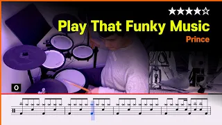 [Lv.14] Play That Funky Music  - Prince (★★★★☆) Pop Drum Cover with Sheet Music