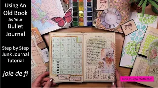 Using An Old Book As Your Bullet Journal 💕 Step By Step Junk Journal Tutorial 🌟