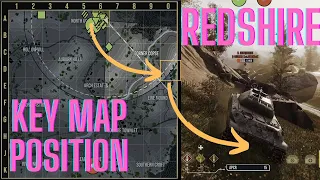 Redshire Key Map Position (North Spawn, Standard Battle). World of Tanks Console.