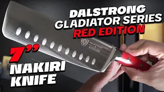 We Unbox The Gladiator Series RED Edition 7" Nakiri Knife. Razor-Sharp Vegetable Knife.