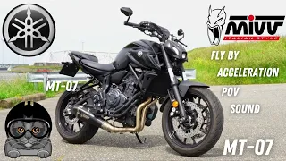 Yamaha MT-07 Mivv delta race 2024 | Fly by Acceleration & POV