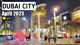 Dubai Night Walk 4K | Downtown Dubai | Dubai Mall | United Arab Emirates 🇦🇪