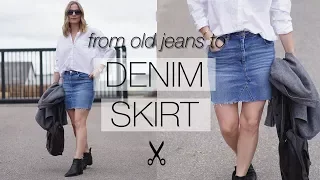 DIY denim skirt from old jeans | Fix your wardrobe series