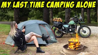 Motorcycle camping took a dangerous turn...