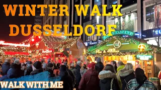 EXPLORE MORE ~ DUSSELDORF Germany ~Winter Night Walk