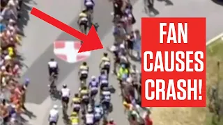 Spectator Causes Tour de France 2023 Crash As Entire Peloton Goes Down In Stage 15
