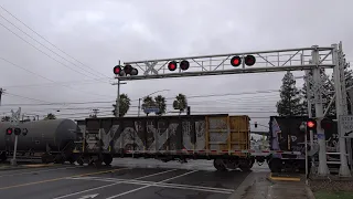 UP 9918 Rocklin Rocket Local, Mercantile Dr Railroad Crossing Rancho Cordova, California