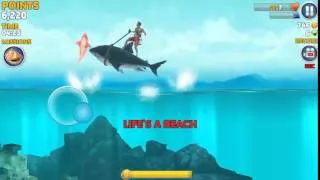 Hungry Shark Evo - Guy riding a big shark eats me!