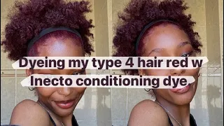 Dyeing my type 4 hair red w Inecto conditioning dye.🧑🏽‍🦰