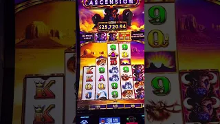 Crazy handpay jackpot on 25 dollar bet buffalo ascension slot machine