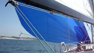 Gybing an Assymmetrical Spinnaker on "the Outside"