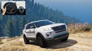 2019 Ford Explorer Off road - GTA 5 with Steering Wheel - Logitech G29 Gameplay