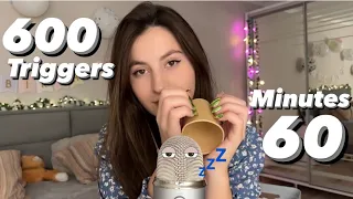 Asmr 600 triggers in 60 minutes 🌩 Asmr for sleep 😴