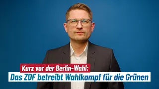 Kurz vor der Berlin-Wahl: ZDF macht Wahlkampf für die Grünen | René Springer (AfD)