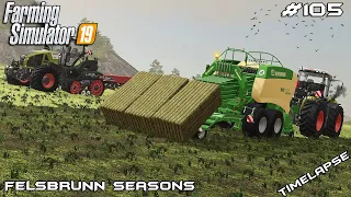 Baling 253 alfalfa & grass bales | Animals on Felsbrunn Seasons | Farming Simulator 19 | Episode 105