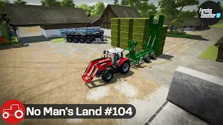 Making Hay Bales For Cows & Sheep - No Man's Land #104 FS22 Timelapse