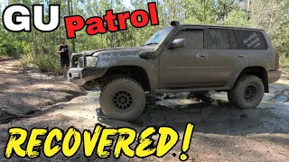 BOGGED!!  Dirty muddy Sunday wheelin the GU PATROL and HILUX LN106