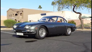 1965 Lamborghini 350 GT Grand Tourer in Gray & V12 Engine Sound - My Car Story with Lou Costabile