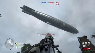 SHOCKING MACHINE GUN VS ZEPPELIN - Battlefield 1