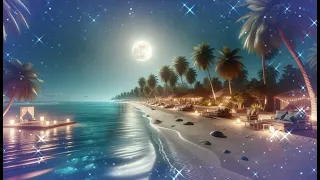 Relax on the beach at night