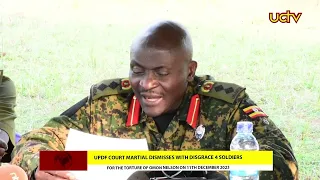 UPDF Court Martial Dismisses with Disgrace 4 soldiers Caught on Video Flogging Suspected Thief