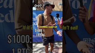 😳🤔 $1,000 Cash Or 1 Bitcoin?! #shorts #viral #interview #funny #crypto 🤣😱