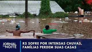 Chuvas no RS: cidades estão quase totalmente submersas I Jornal da Noite