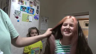 Покрасили девчонкам волосы. 24.05.23.