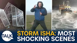 Storm Isha:  Most Shocking Scenes As UK Battered By Super Storm