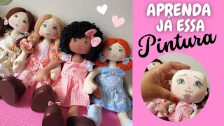 👧 Pintura em Rosto de Boneca de Pano! #doll #bonecadepanopassoapasso #pintura  #passoapasso