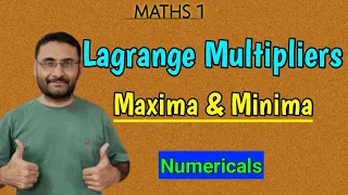 Lagrange Multipliers | To find Critical points | Values | Maxima & Minima | Numericals | Maths 1