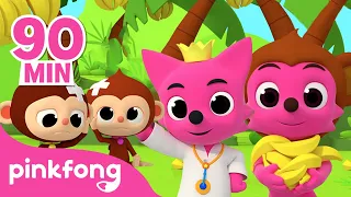 Monkey Banana and Five Little Monkeys Song | BEST Kids Songs Compilation | Pinkfong Baby Shark