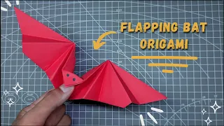 Flapping Bat Origami - How to Make Easy Flapping Bat Origami - Suhu Origami