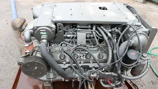 Yanmar 8LV Marine Sterndrive Diesel Engine Running on the Hose