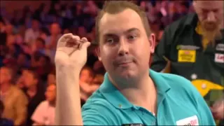 Kim Huybrechts great 132 checkout vs Simon Whitlock - European Darts Championship 2012