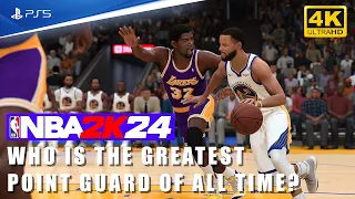 NBA 2K24 [PS5 4K] '87 Lakers vs '17 Warriors - Magic Johnson vs Stephen Curry - Next Gen Gameplay