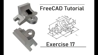 FreeCAD Tutorial | Exercise 17: Creation the 3D Model of Detail from 2D Draft using PartDesign