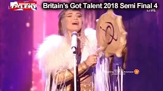 Olena Uutai Wolf & Horse Sound  Throat Singer Britain's Got Talent 2018 Semi Finals 4 BGT S12E11