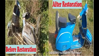 Full Restoration of 1970s Vespa Scooter Italian Piaggio