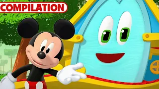 Stretch Break Mickey Mouse Funhouse  🎶| 1 HOUR COMPILATION |  @disneyjunior​