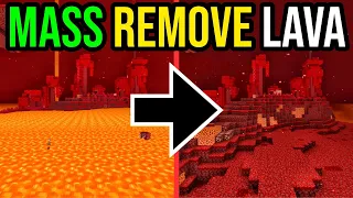 How To Mass REMOVE LAVA In Minecraft PS/Xbox/PE