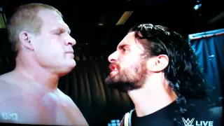 Kane and Seth Rollins backstage RAW 6/15/15