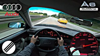 1994 Audi A6 C4 Avant 2.8 Quattro Top Speed Drive On German Autobahn 🏎