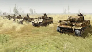 Gates of Hell - FULL-SCALE TANK BATTLE German vs. Soviet Tanks Late WWII | Gates of Hell Gameplay