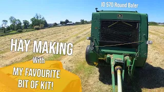 Hay Made from Start to Finish with John Deere 6200 and 570 Baler On My Farm In The West of Ireland