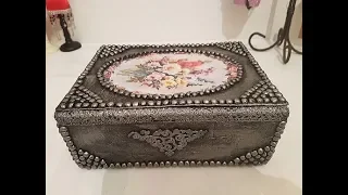 Best of the box for jewelry using a cardboard box | Recycled craft | Casket for DIY
