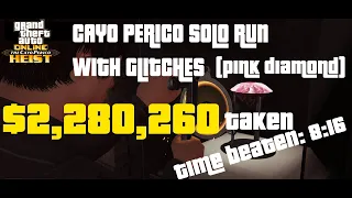 Grand Theft Auto Online: Cayo Perico Heist | SOLO RUN (Pink Diamond) w/ Glitches ELITE CHALLENGE!!